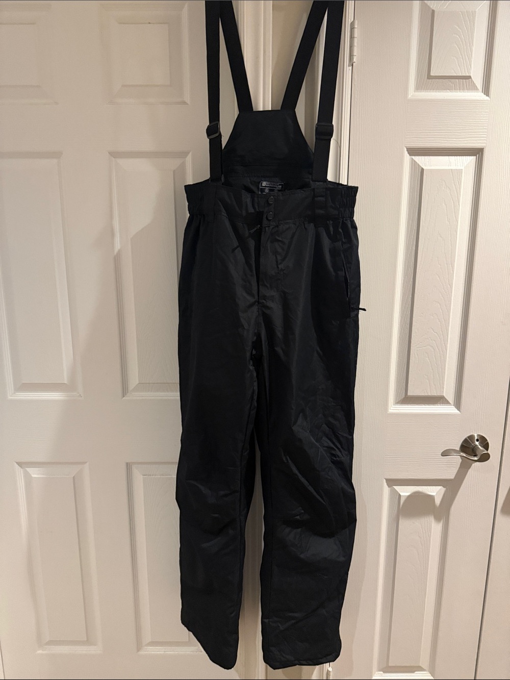 Men's Black Ski Bib Pants with Adjustable Suspenders